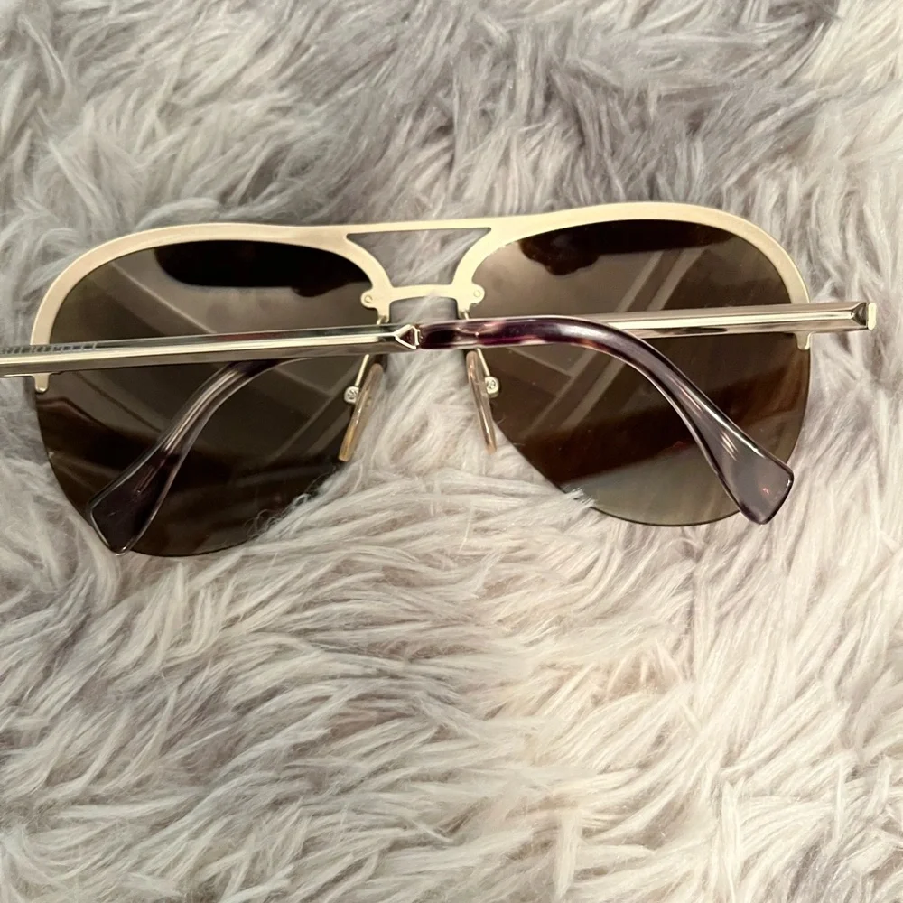 Emilio Pucci Gold Aviator Sunglasses